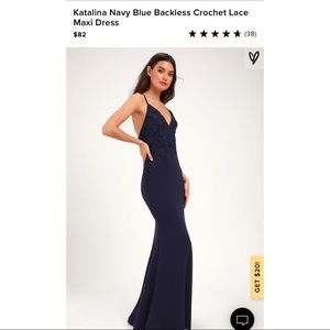 Lulus navy blue formal dress